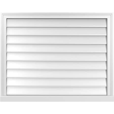 Ekena Millwork Vertical Surface Mount PVC Gable Vent w/ 2"W x 2"H , Brickmould Sill Frame, 38"W x 30"H GVPVE38X3003SN